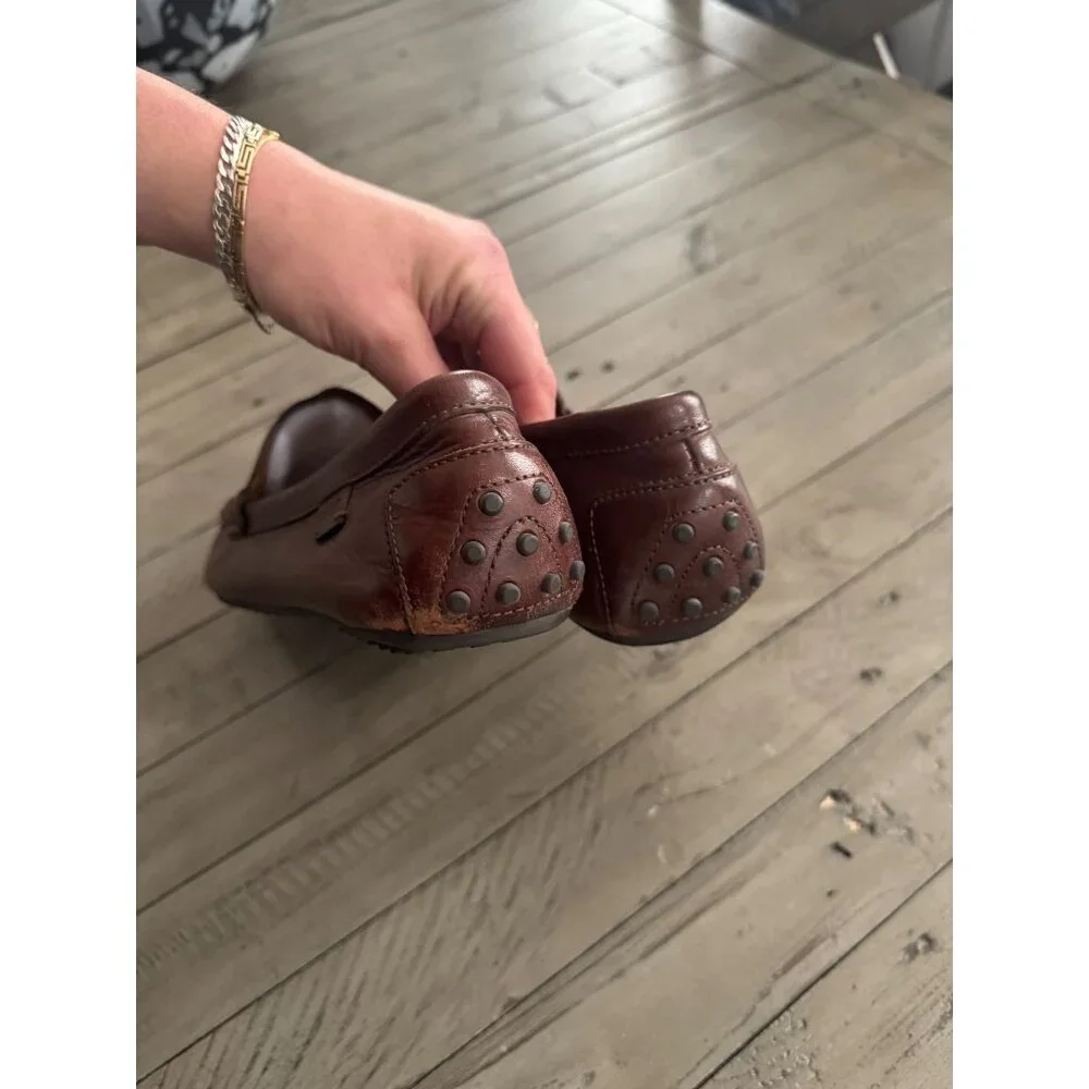 Classic Men's Leather Penny Loafers in Brown